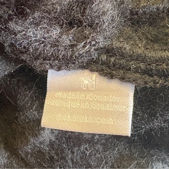 NWT Pokoloko Cowl Neck Poncho Shawl Black "Ink Tartan" One Size - Picture 9 of 14